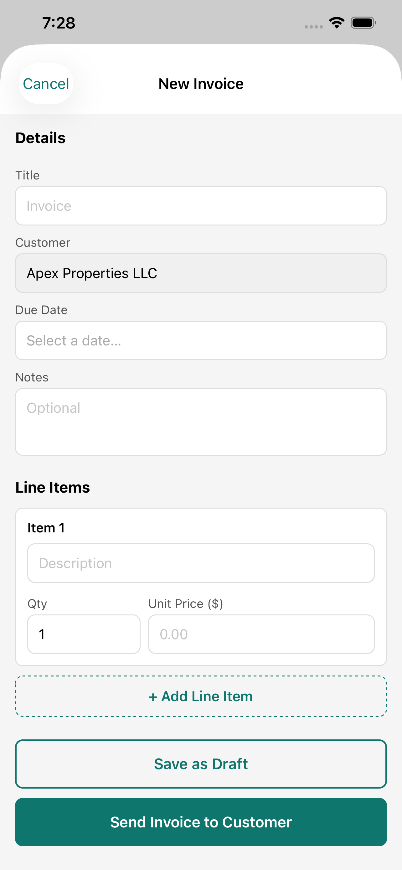 New Invoice